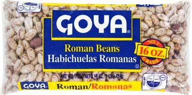 Goya Dry Roman Beans - 16 oz. cans, 24 cans per case