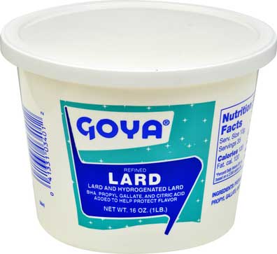Goya Manteca Lard, 16 Ounce -- 24 per case.