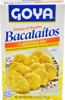 Goya Bacalaitos Codfish Batter Mix - 4.5 oz. pack, 24 per case
