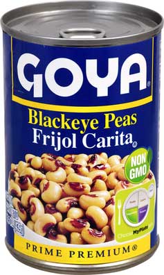 Goya Blackeye Pea - 16 oz. can, 24 cans per case.