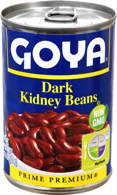 Goya Red Dark Kidney Beans - 16 oz. can, 24 cans per case