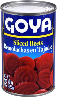 Goya Sliced Beets - 15 oz. can, 24 cans per case.