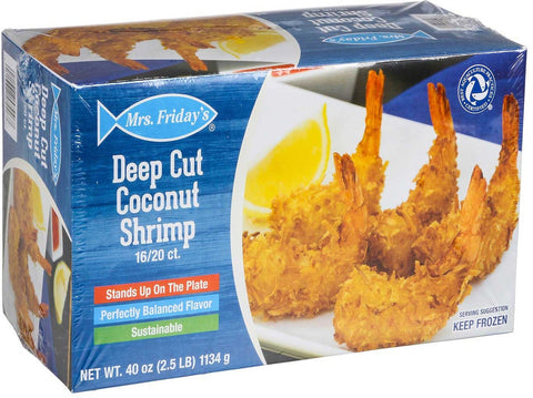 Mrs Fridays Deep Cut 16/20 Count Coconut Shrimp, 2.5 Pound -- 4 per case