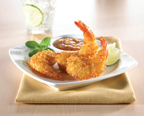 King and Prince Round Coconut Breaded Shrimp - 16/20, 2.5 Pound -- 4 per case.