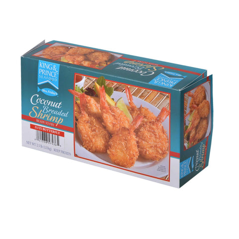 King and Prince Coconut Breaded Butterfly Shrimp, 2.5 Pound -- 4 per case.