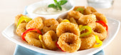 King and Prince Breaded Calamari Ring, 2.5 Pound -- 4 per case.