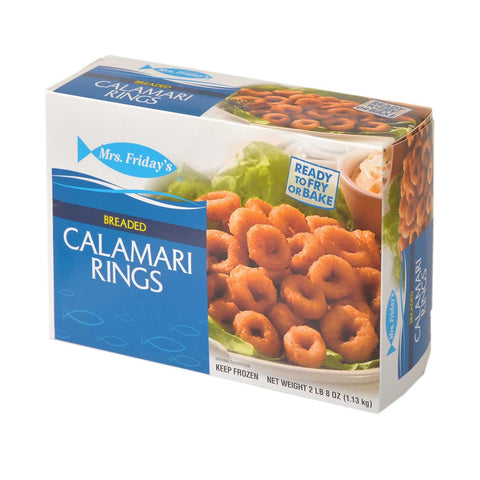 King and Prince Breaded Calamari Ring, 2.5 Pound -- 4 per case.