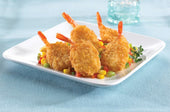 King and Prince Clean Tail Breaded Butterfly Shrimp - 12/15, 3 Pound -- 4 per case.