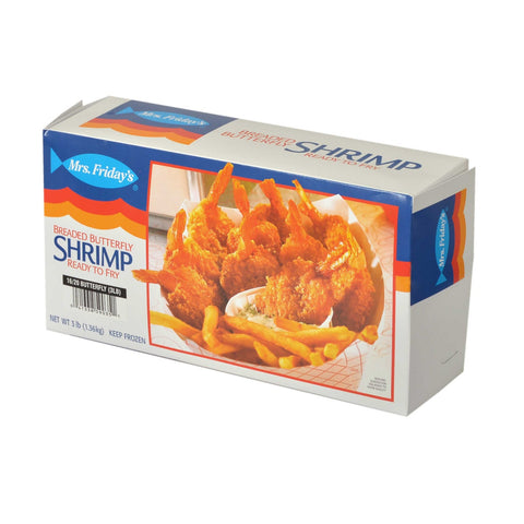 King and Prince Breaded Butterfly Shrimp - 16/20, 3 Pound -- 4 per case.