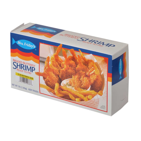 King and Prince Breaded Butterfly Shrimp - 21/25, 3 Pound -- 4 per case.