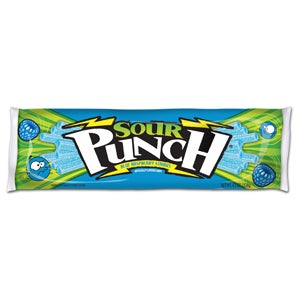 American Licorice King Size Blue Raspberry Sour Punch Straw Candy, 4.5 Ounce -- 24 per case.