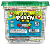 Sour Punch Twists 4 Flavors Candy, 2.59 Pound Jar -- 6 per case