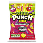 Sour Punch Bites Fan Favorites 4 Flavors Candy, 5 Ounce -- 12 per case