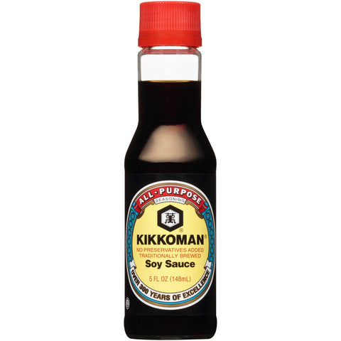 Kikkoman Soy Sauce, 5 Fluid Ounce -- 12 per case.