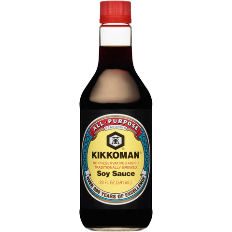 Kikkoman Soy Sauce, 20 Fluid Ounce -- 12 per case.