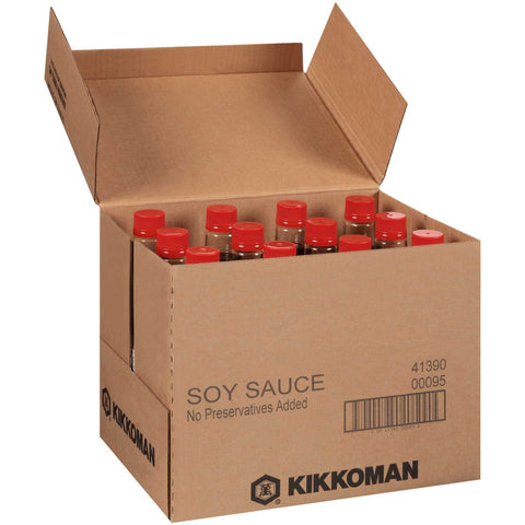 Kikkoman Soy Sauce, 20 Fluid Ounce -- 12 per case.