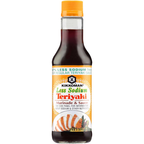 Kikkoman Less Sodium Teriyaki Marinade and Sauce, 10 Ounce -- 12 per case.