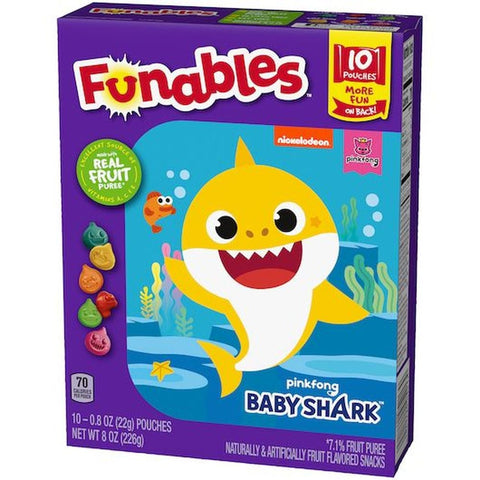 Ferrara Funables Pinkfong Baby Shark Fruit Flavored Snacks, 8 Ounce -- 8 per case