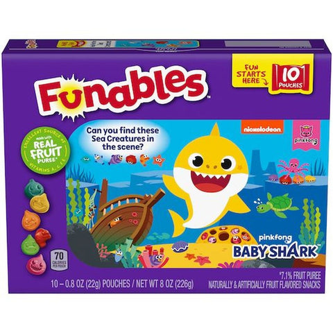 Ferrara Funables Pinkfong Baby Shark Fruit Flavored Snacks, 8 Ounce -- 8 per case