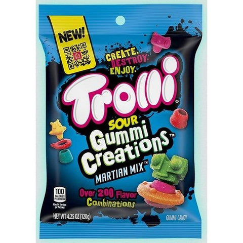 Trolli Gummi Creations Martian Mix Sour Candy, 4.25 Ounce -- 12 per case