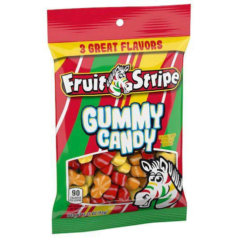 Fruit Stripe Zebra Gummy Candy, 3.25 Ounce -- 12 per case