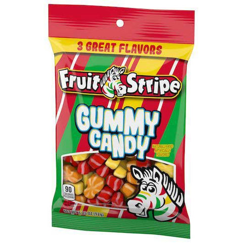 Fruit Stripe Zebra Gummy Candy, 3.25 Ounce -- 12 per case
