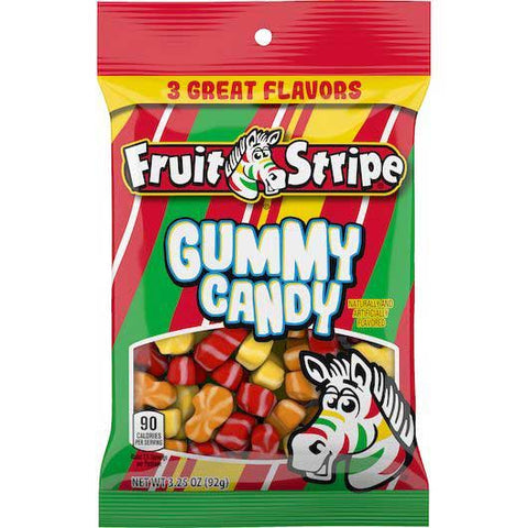 Fruit Stripe Zebra Gummy Candy, 3.25 Ounce -- 12 per case