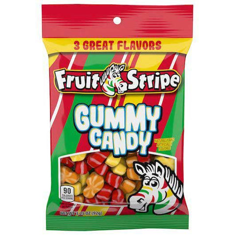 Fruit Stripe Zebra Gummy Candy, 3.25 Ounce -- 12 per case