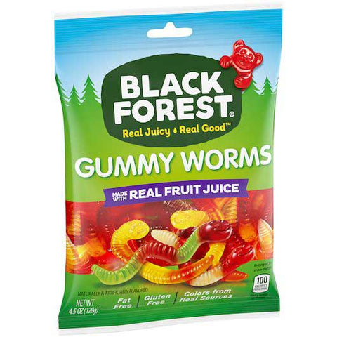 Black Forest Gummy Worms Candy, 4.5 Ounce -- 12 per case