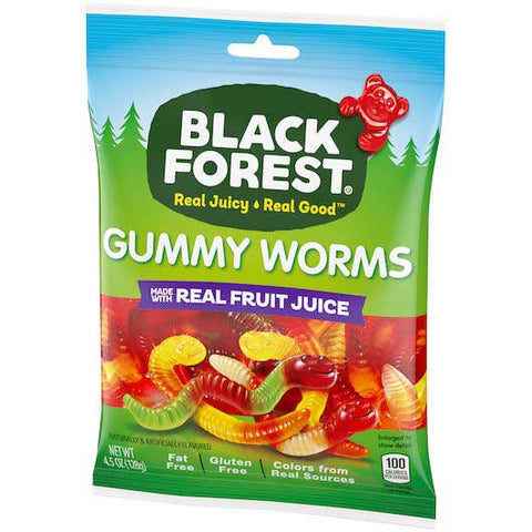 Black Forest Gummy Worms Candy, 4.5 Ounce -- 12 per case