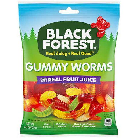 Black Forest Gummy Worms Candy, 4.5 Ounce -- 12 per case