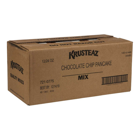 Krusteaz Chocolate Chip Pancake Mix, 24 Ounce -- 12 per case.