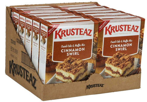 Krusteaz Cinnamon Swirl Crumb Cake and Muffin Mix, 21 Ounce -- 12 per case.
