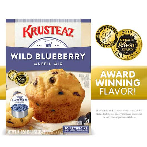 Krusteaz Wild Blueberry Muffin Mix, 17.1 Ounce -- 12 per case