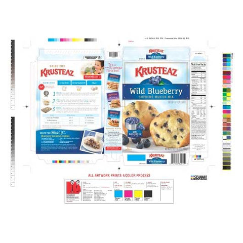 Krusteaz Wild Blueberry Muffin Mix, 17.1 Ounce -- 12 per case