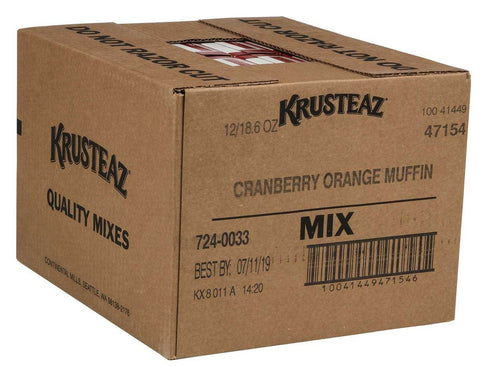 Krusteaz Cranberry Orange Muffin Mix, 18.6 Ounce -- 12 per case