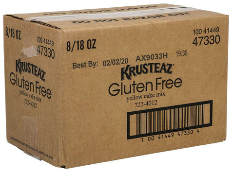 Krusteaz Gluten Free Yellow Cake Mix, 18 Ounce -- 8 per case