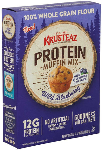 Krusteaz Blueberry Protein Muffin Mix, 16.23 Ounce -- 8 per case