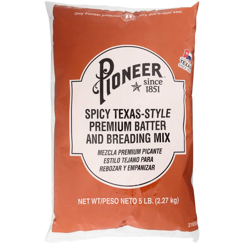 Pioneer Spicy Texas Style Premium Batter and Breading Mix, 5 Pound -- 6 per case.