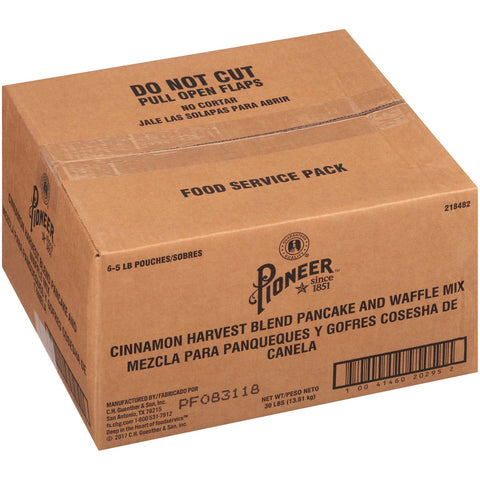 Pioneer Cinnamon Harvest Blend Pancake and Waffle Mix, 5 Pound -- 6 per case.