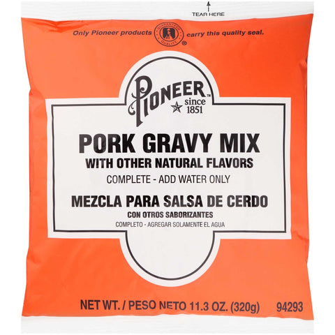 Pioneer Pork Gravy Mix, 11.3 Ounce -- 6 per case.