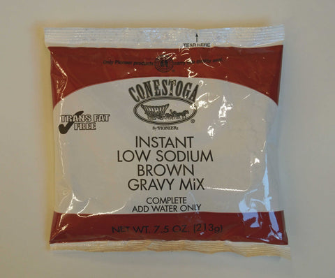 Conestoga Low Sodium Brown Gravy Mix, 7.5 Ounce -- 12 per case.