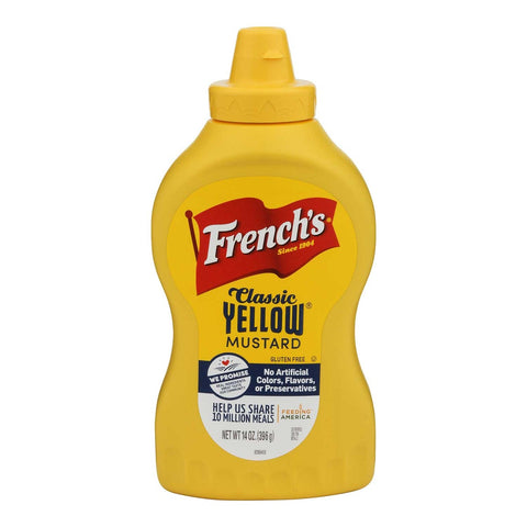 Mustard Frenchs Classic Yellow Squeeze, 14 Ounce -- 16 per case