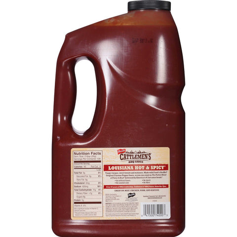 Cattleman Hot & Spicy Sauce -- 4 Case 1 Gallon