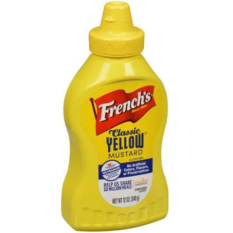 Frenchs Classic Yellow Mustard, 12 Ounce Squeeze Bottle -- 12 per case