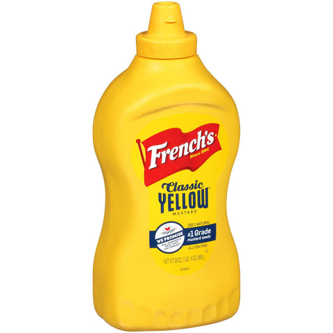Frenchs Mustard Classic Yellow Squeeze, 30 Ounce -- 12 Case