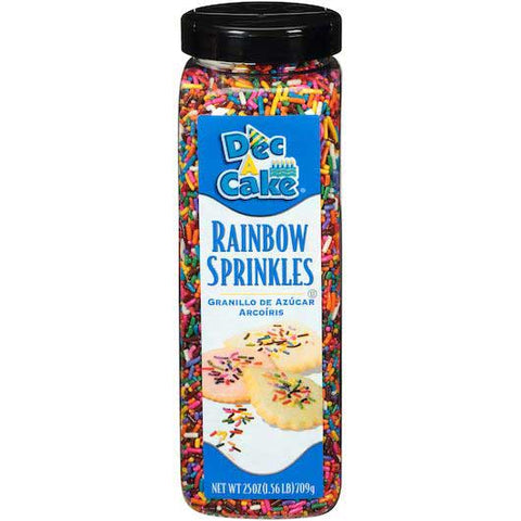 Dec-A-Cake Rainbow Sprinkles, 25 Ounce -- 6 per case
