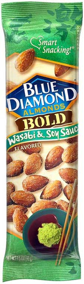 Blue Diamond Almonds Bold Wasabi and Soy Sauce Almonds, 1.5 Ounce -- 144 per case
