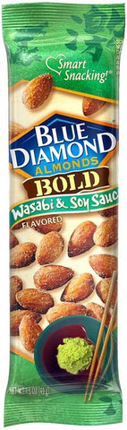 Blue Diamond Almonds Bold Wasabi and Soy Sauce Almonds, 1.5 Ounce -- 144 per case