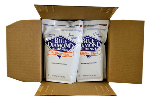 Blue Diamond Blanched Sliced Almond, 8 Pound.